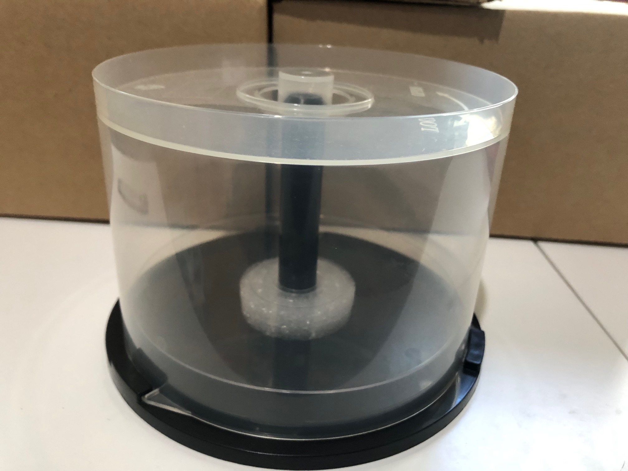 Empty CD/DVD Cake Box with Spindle Holds 50