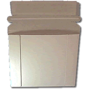 White Paper Board Self Seal Mailer Holds 1 CD 25 Pack - Click Image to Close