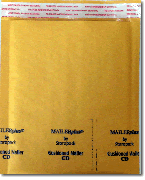 Bubble Mailer Holds One Standard Jewel Case or Two Slimline - Click Image to Close