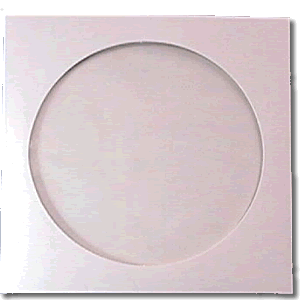 White Paperboard CD Sleeve with Window and without Flap 50 Pack - Click Image to Close