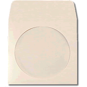 Paper CD Sleeve with Window and Flap Holds 3 Discs 50 Pack - Click Image to Close