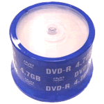 ProDisc DVD-R 4.7GB 8x White Thermal Printable in Hub 50 Pack