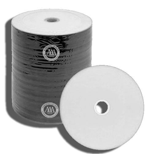 Spin-X CD-R 80 min 52x White InkJet Printable in Hub - Click Image to Close