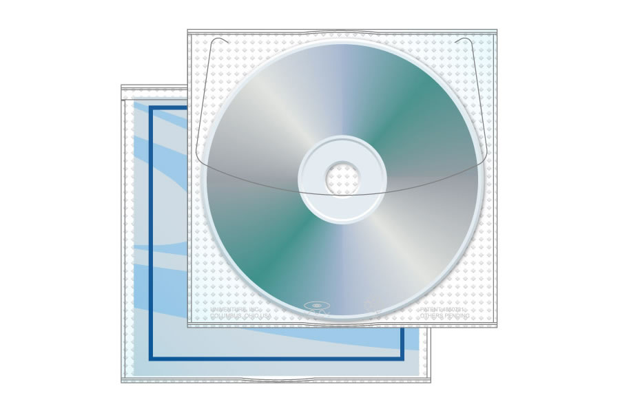 Vinyl Modified Jewelpak CD/DVD Sleeve With Pocket 100 Pack