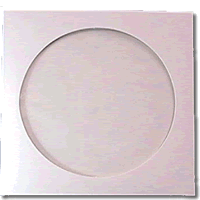 White Paperboard CD Sleeve with Window and without Flap 50 Pack