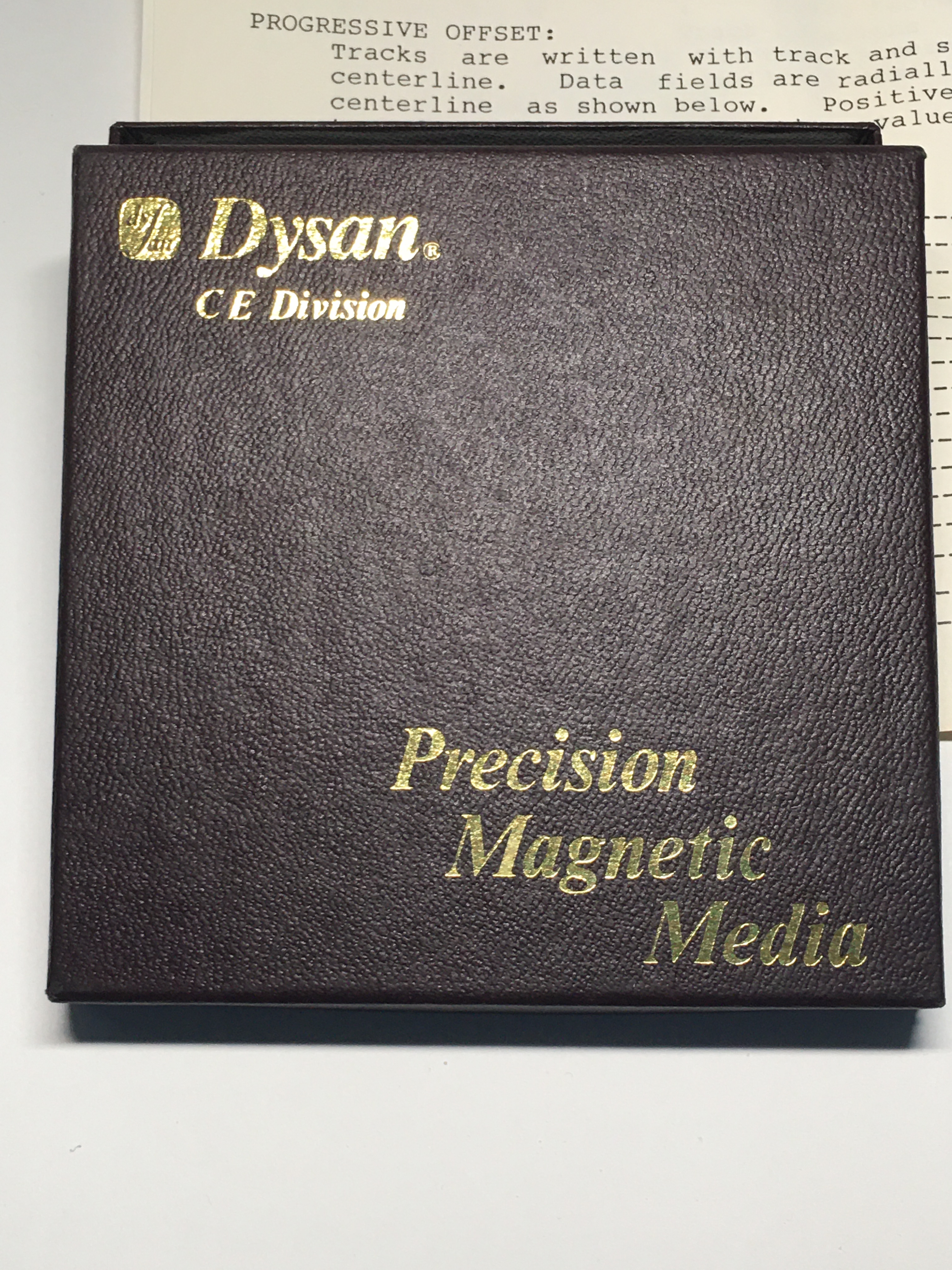 Dysan 3.5" Diskette Model 305-400 DDD 135tpi 300rpm or 600rmp